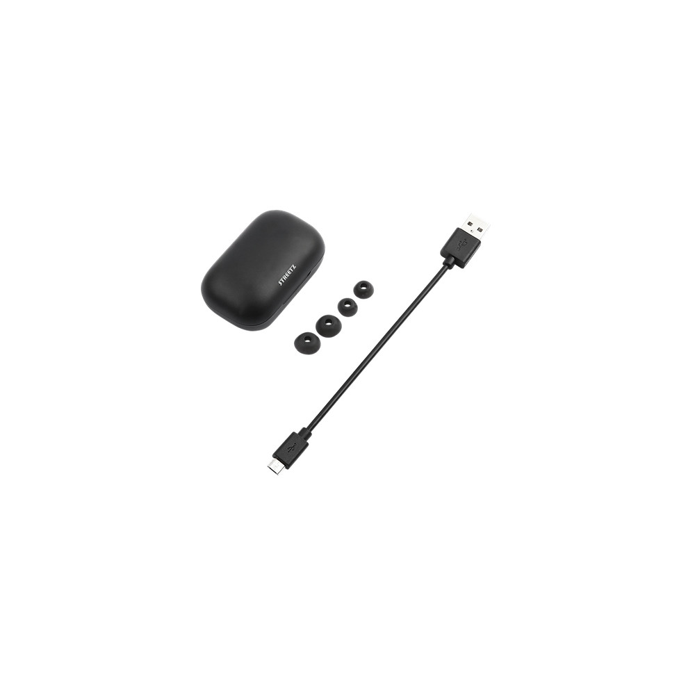 Produktbild för Streetz Trådlösa in-ear hörlurar med laddningetui, BT 5, TWS...