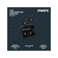Produktbild för Streetz Trådlösa in-ear hörlurar med laddningetui, BT 5, TWS...