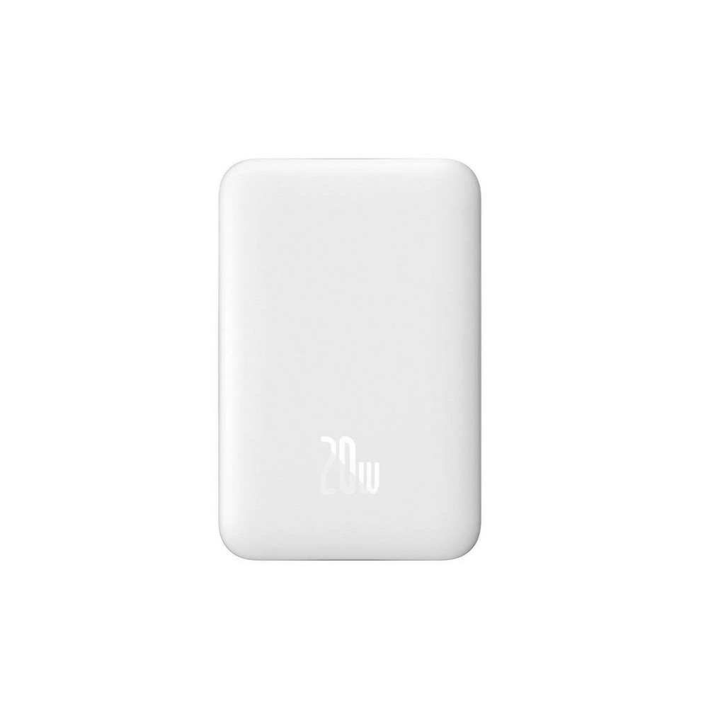Produktbild för Baseus Magnetic Mini, 10000 mAh, Trådlös laddning, 20 W, Vit