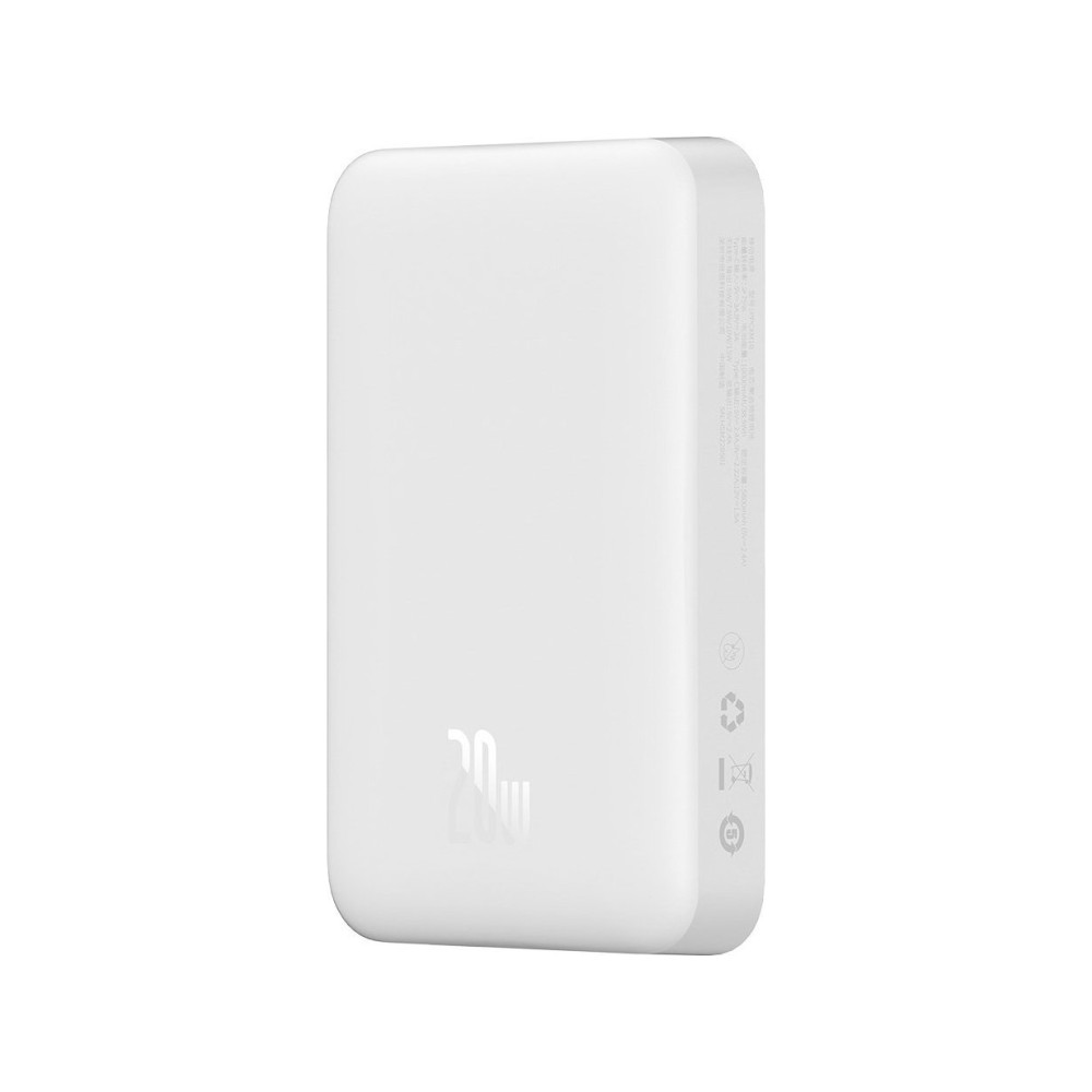 Produktbild för Baseus Magnetic Mini, 10000 mAh, Trådlös laddning, 20 W, Vit