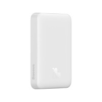 Produktbild för Baseus Magnetic Mini, 10000 mAh, Trådlös laddning, 20 W, Vit