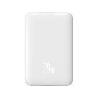 Produktbild för Baseus Magnetic Mini, 10000 mAh, Trådlös laddning, 20 W, Vit