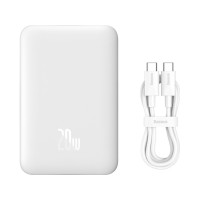 Produktbild för Baseus Magnetic Mini, 10000 mAh, Trådlös laddning, 20 W, Vit