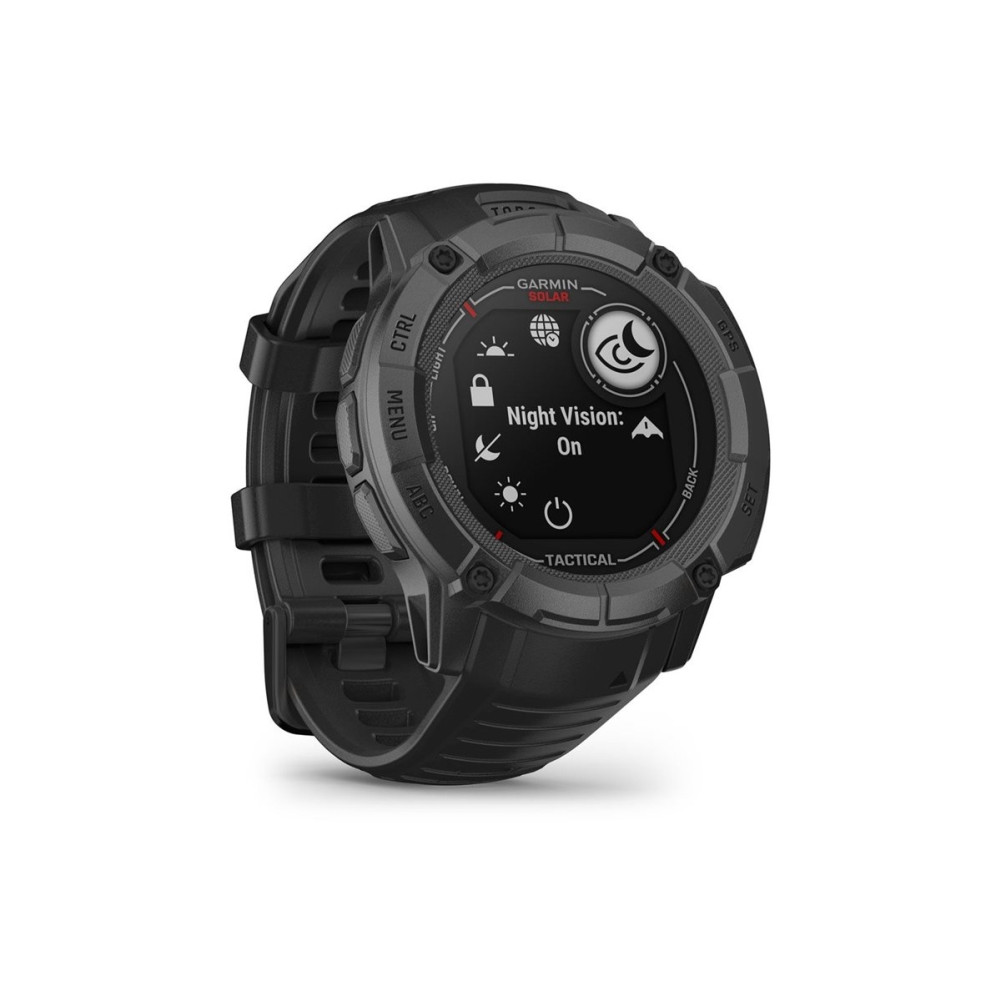 Produktbild för Garmin Instinct 2X Solar Tactical Edition - fiberförstärkta polymerer - Ja smart klocka med band - 64 MB - svart