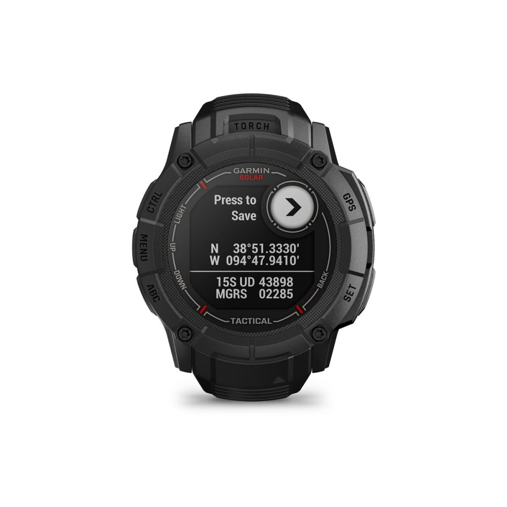 Produktbild för Garmin Instinct 2X Solar Tactical Edition - fiberförstärkta polymerer - Ja smart klocka med band - 64 MB - svart
