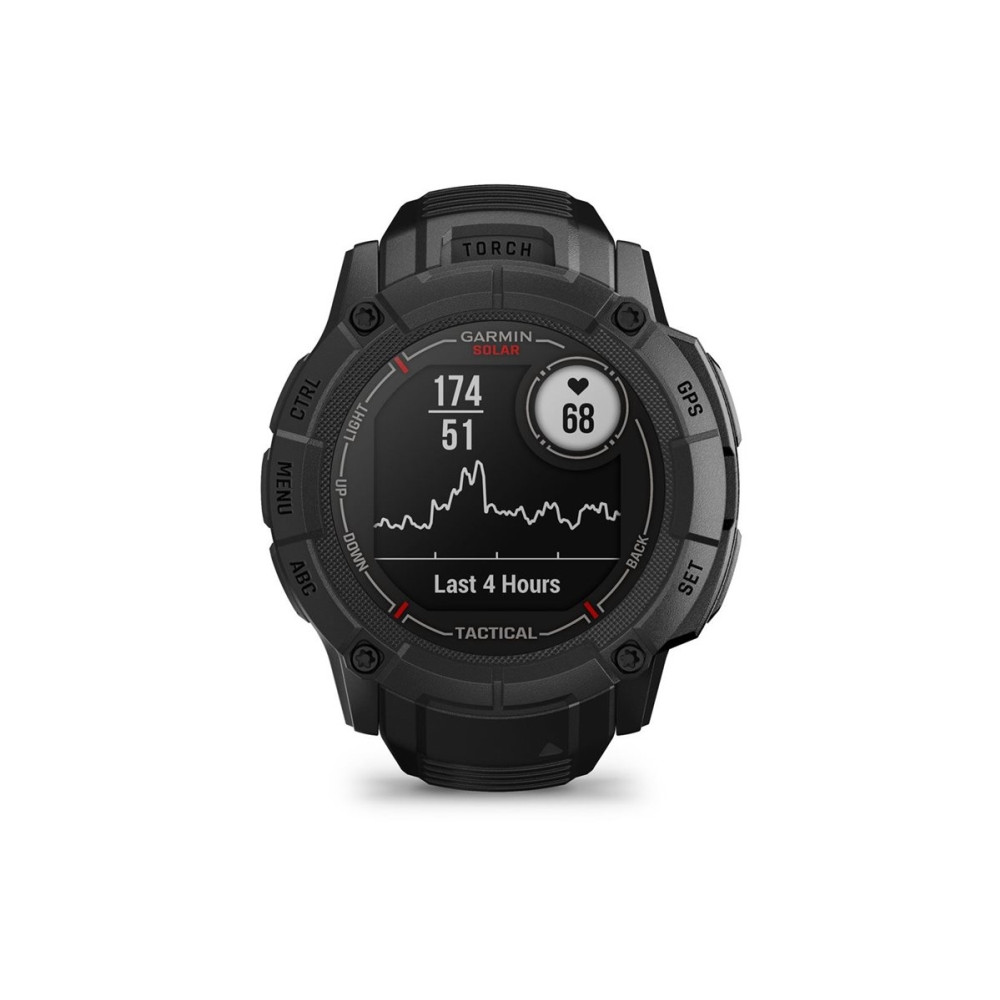 Produktbild för Garmin Instinct 2X Solar Tactical Edition - fiberförstärkta polymerer - Ja smart klocka med band - 64 MB - svart