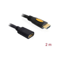 Produktbild för Delock High Speed HDMI with Ethernet - HDMI-förlängningskabel med Ethernet - 2 m