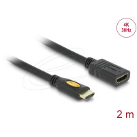 Produktbild för Delock High Speed HDMI with Ethernet - HDMI-förlängningskabel med Ethernet - 2 m
