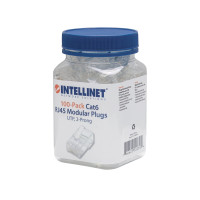 Produktbild för Intellinet RJ45 Modular Plugs, Cat6, UTP, 2-prong, for stran...