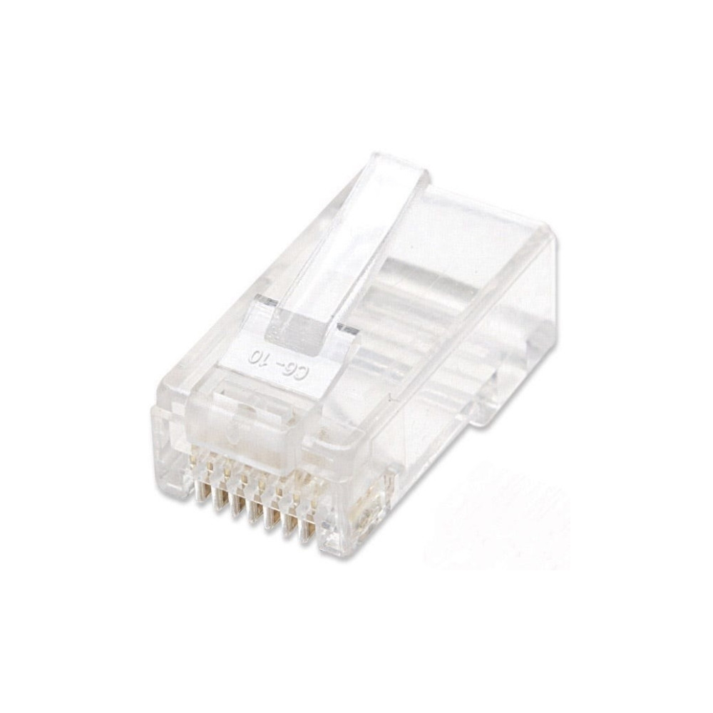 Produktbild för Intellinet RJ45 Modular Plugs, Cat6, UTP, 2-prong, for stran...
