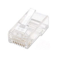 Produktbild för Intellinet RJ45 Modular Plugs, Cat6, UTP, 2-prong, for stran...