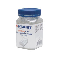 Produktbild för Intellinet RJ45 Modular Plugs, Cat6, UTP, 2-prong, for stran...