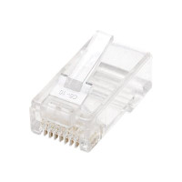 Produktbild för Intellinet RJ45 Modular Plugs, Cat6, UTP, 2-prong, for stran...