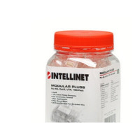 Produktbild för Intellinet RJ45 Modular Plugs, Cat6, UTP, 2-prong, for stran...