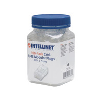 Produktbild för Intellinet RJ45 Modular Plugs, Cat6, UTP, 2-prong, for stran...