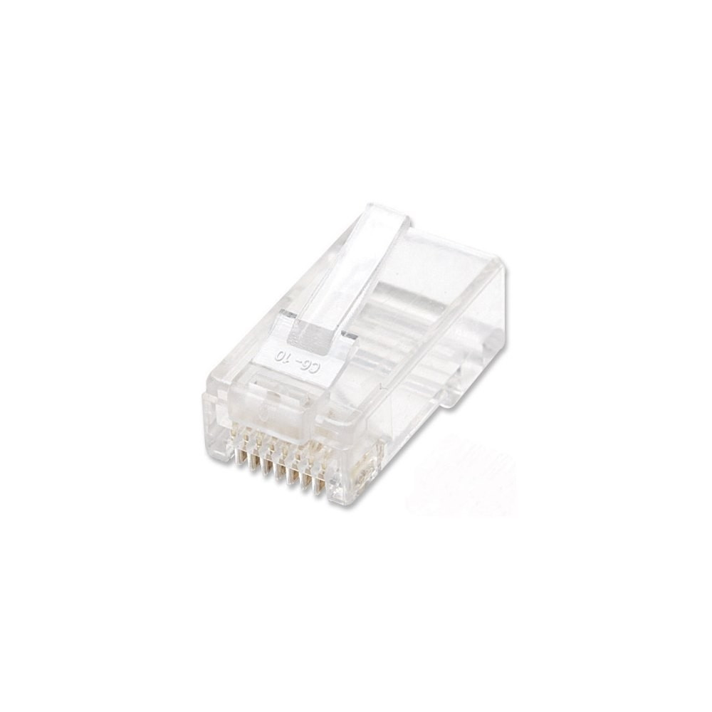 Produktbild för Intellinet RJ45 Modular Plugs, Cat6, UTP, 2-prong, for stran...