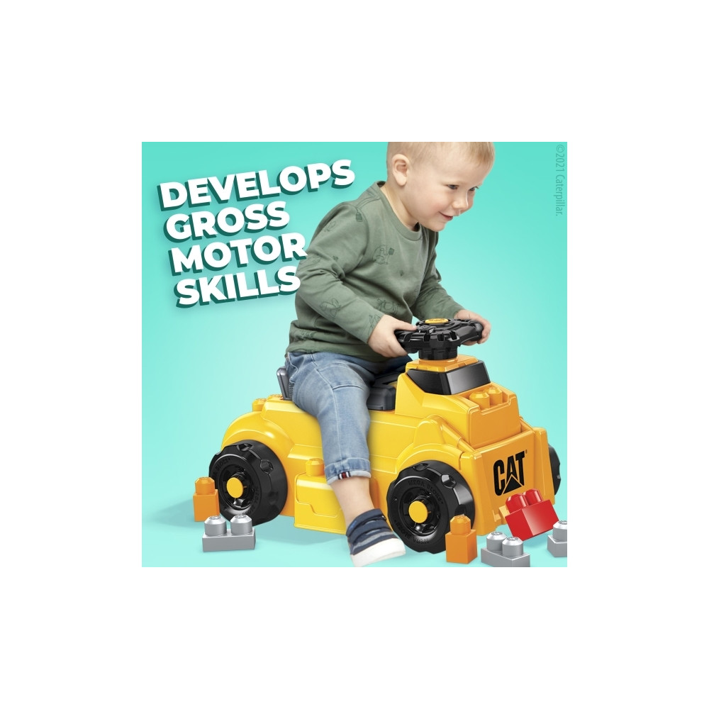Produktbild för MEGA BLOKS CAT Build ''n Play-sparkbil, 1 År, Plast, 2,14 kg