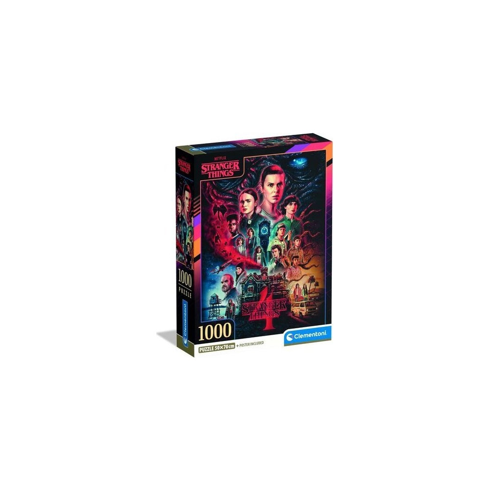 Produktbild för Clementoni pussel Compact Stranger Things 1000 bitar (39980)