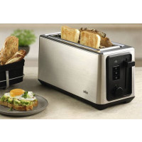 Produktbild för Braun HT 5220 BK, 2 skivor, Svart, Rostfritt stål, Rostfritt...