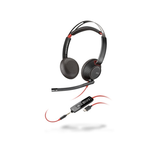 Plantronics Poly Blackwire 5220 - headset - 3,5 mm kontakt, USB-C