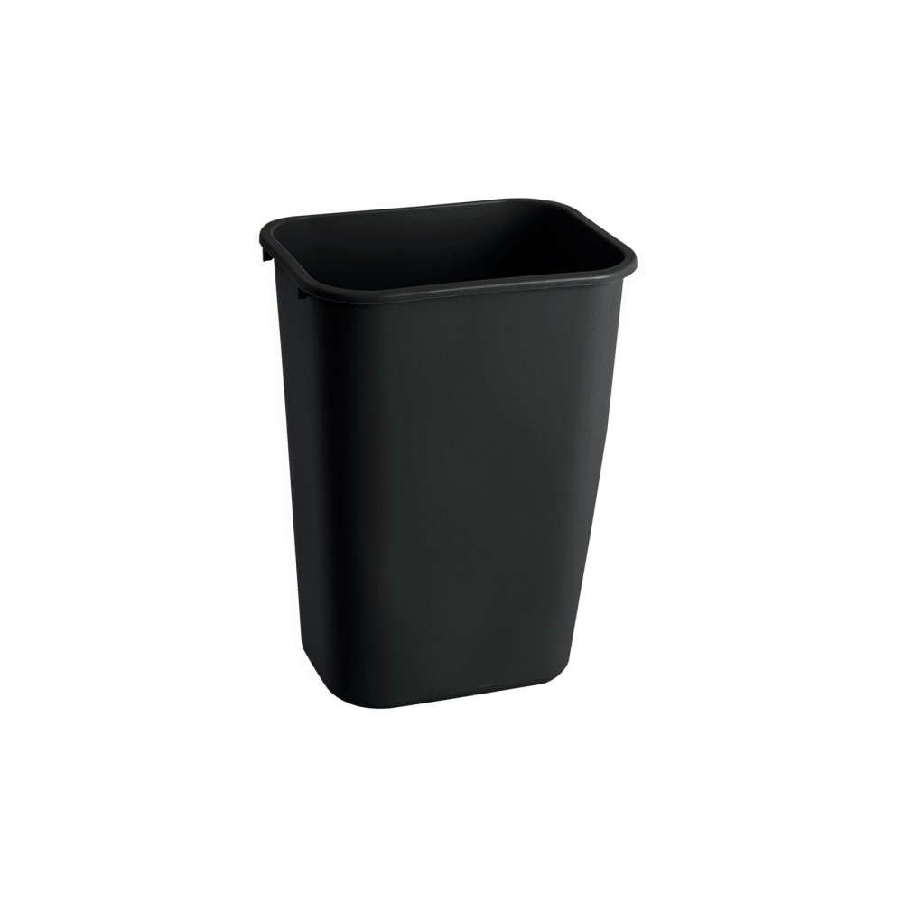 Produktbild för Papperskorg, Rubbermaid, svart, PE, 39 l, rektangulär, för g...