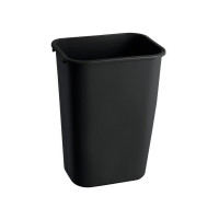 Produktbild för Papperskorg, Rubbermaid, svart, PE, 39 l, rektangulär, för g...