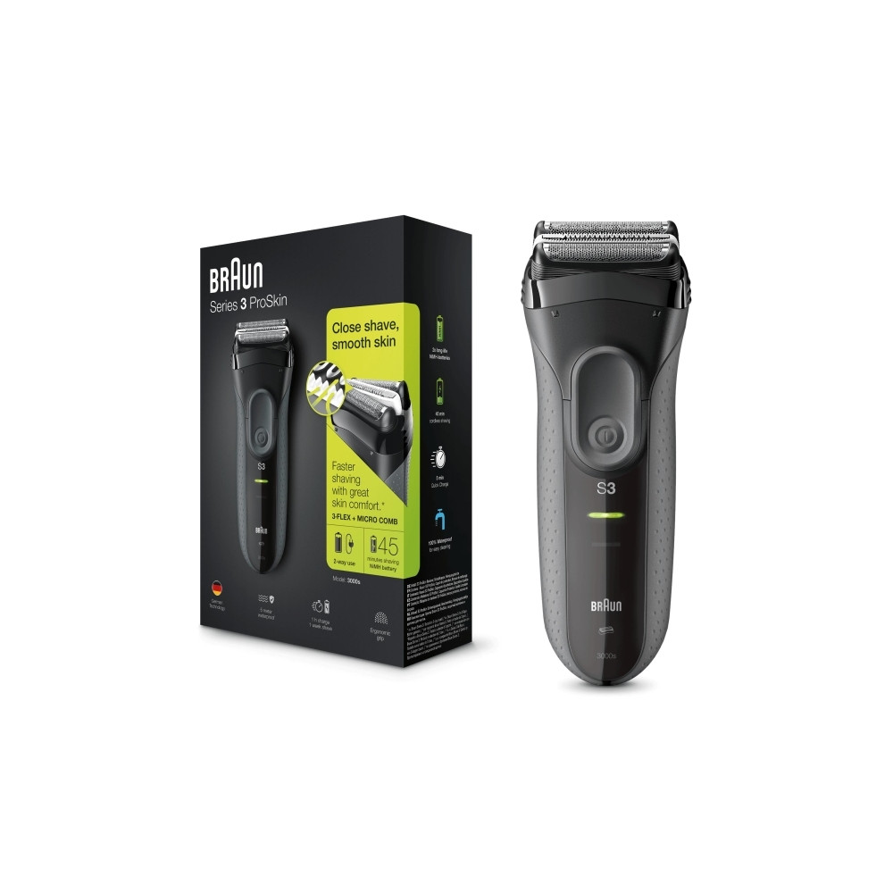 Produktbild för Braun Series 3 ProSkin 3000s - rakapparat - grå