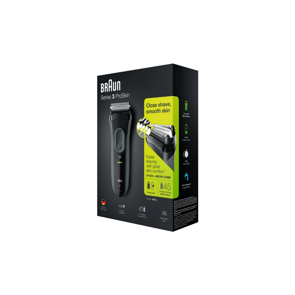 Produktbild för Braun Series 3 ProSkin 3000s - rakapparat - grå