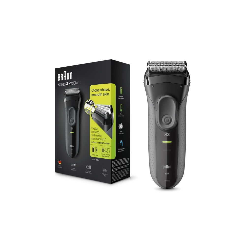 Produktbild för Braun Series 3 ProSkin 3000s - rakapparat - grå