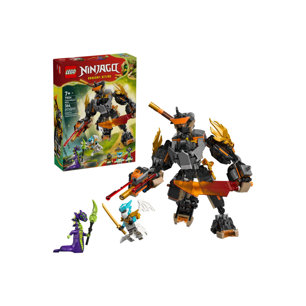 Produktbild för LEGO Ninjago Dragons Rising 71854 - Coles Uppdrags Mech & Draken Zane - byggsats