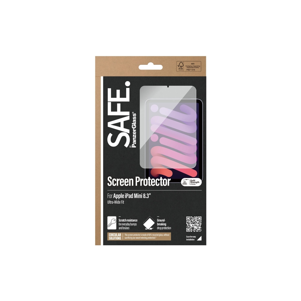 Produktbild för SAFE. by PanzerGlass - skärmskydd för surfplatta - ultrabred passning
