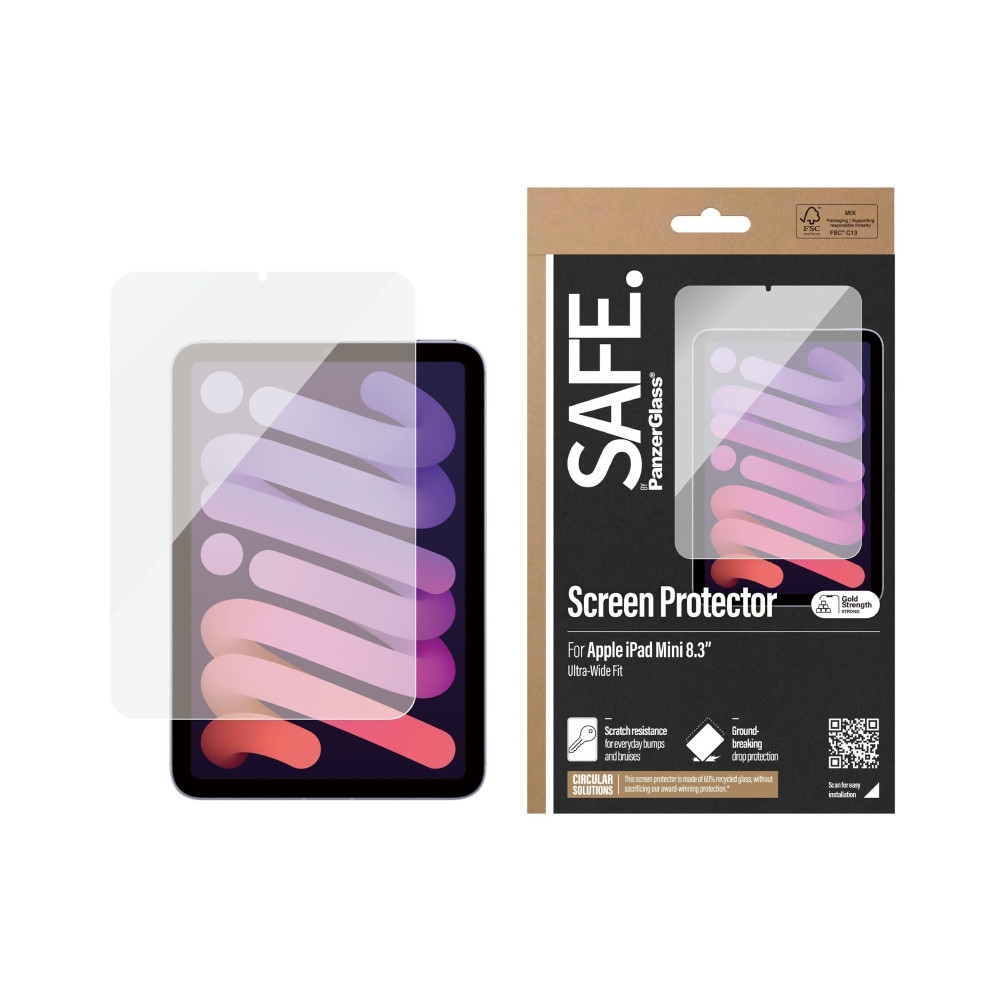 Produktbild för SAFE. by PanzerGlass - skärmskydd för surfplatta - ultrabred passning