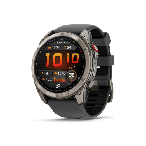 Garmin Garmin Fenix 8 Pro - titan - Ja sportklocka med rem - graphite/black - 32 GB