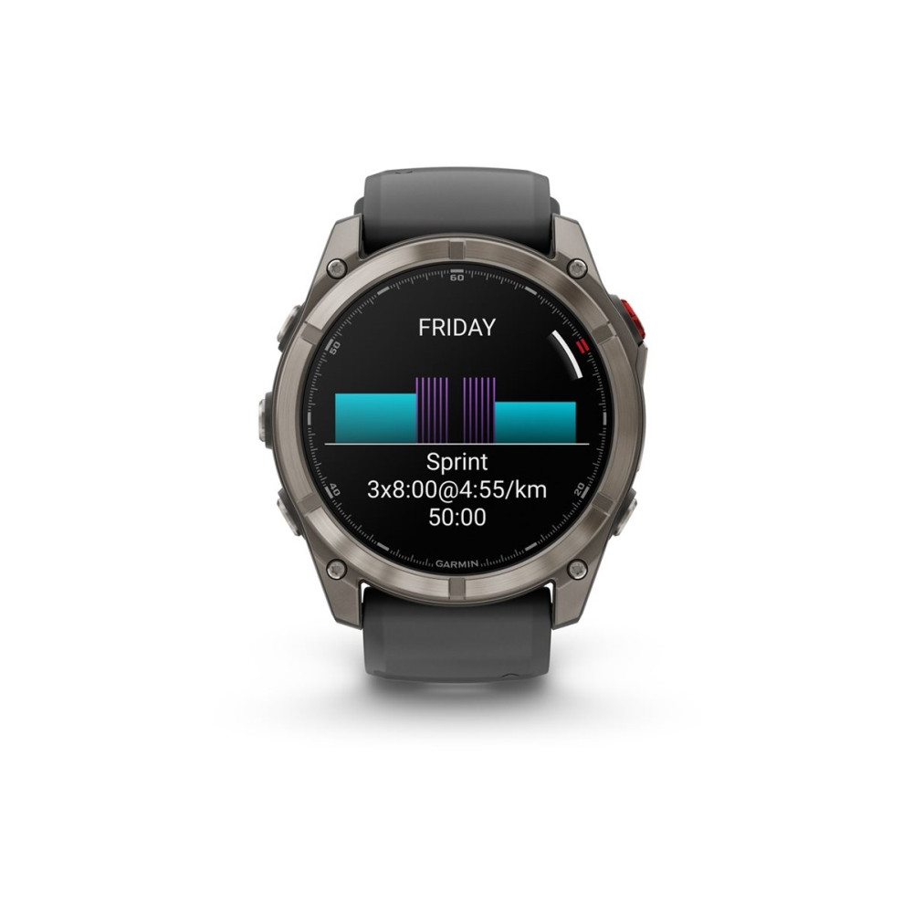 Produktbild för Garmin Fenix 8 Pro - titan - Ja sportklocka med rem - graphite/black - 32 GB