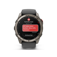 Produktbild för Garmin Fenix 8 Pro - titan - Ja sportklocka med rem - graphite/black - 32 GB