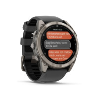 Produktbild för Garmin Fenix 8 Pro - titan - Ja sportklocka med rem - graphite/black - 32 GB