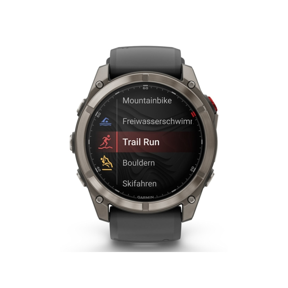 Produktbild för Garmin Fenix 8 Pro - titan - Ja sportklocka med rem - graphite/black - 32 GB