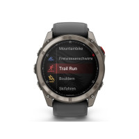 Produktbild för Garmin Fenix 8 Pro - titan - Ja sportklocka med rem - graphite/black - 32 GB