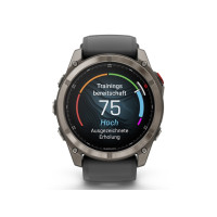Produktbild för Garmin Fenix 8 Pro - titan - Ja sportklocka med rem - graphite/black - 32 GB