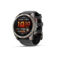 Produktbild för Garmin Fenix 8 Pro - titan - Ja sportklocka med rem - graphite/black - 32 GB