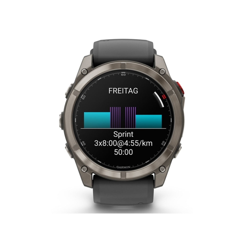 Produktbild för Garmin Fenix 8 Pro - titan - Ja sportklocka med rem - graphite/black - 32 GB