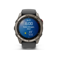 Produktbild för Garmin Fenix 8 Pro - titan - Ja sportklocka med rem - graphite/black - 32 GB