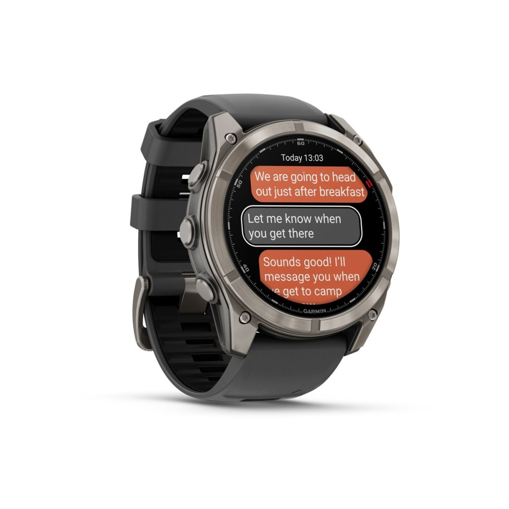 Produktbild för Garmin Fenix 8 Pro - titan - Ja sportklocka med rem - graphite/black - 32 GB