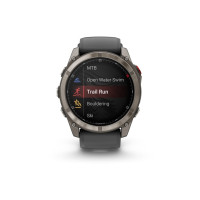Produktbild för Garmin Fenix 8 Pro - titan - Ja sportklocka med rem - graphite/black - 32 GB
