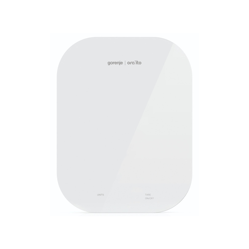Produktbild för Gorenje KT10ORAW, Elektronisk köksvåg, 10 kg, 1 g, vit, glas