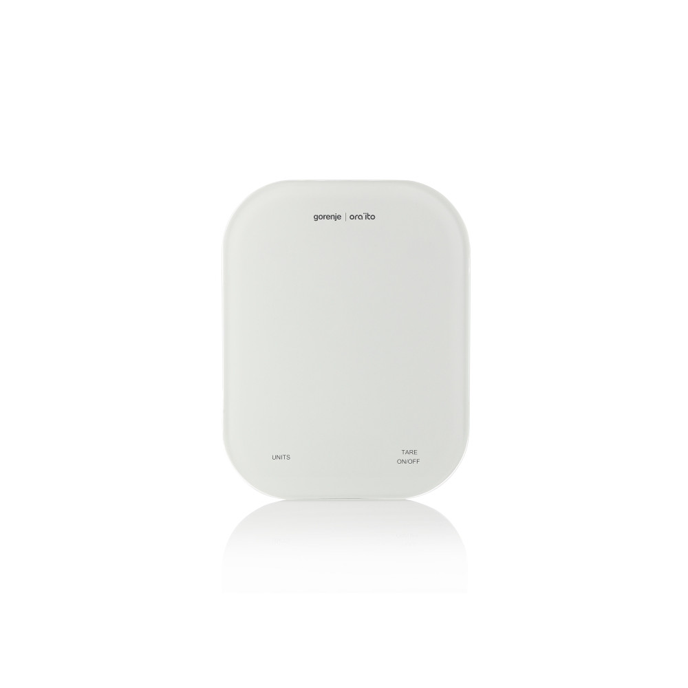 Produktbild för Gorenje KT10ORAW, Elektronisk köksvåg, 10 kg, 1 g, vit, glas