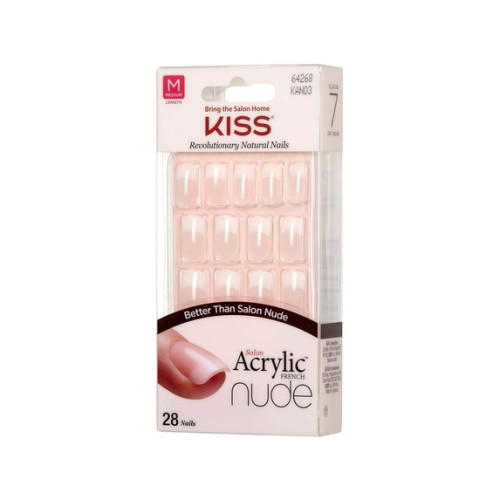 Kiss Akrylnaglar – fransk manikyr för naturligt utseende Salon Ac...