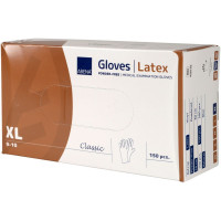 Produktbild för Undersökningshandske, ABENA Classic, XL, natur, latex, puder...