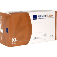 Produktbild för Undersökningshandske, ABENA Classic, XL, natur, latex, puder...