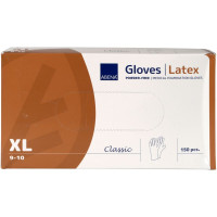 Produktbild för Undersökningshandske, ABENA Classic, XL, natur, latex, puder...
